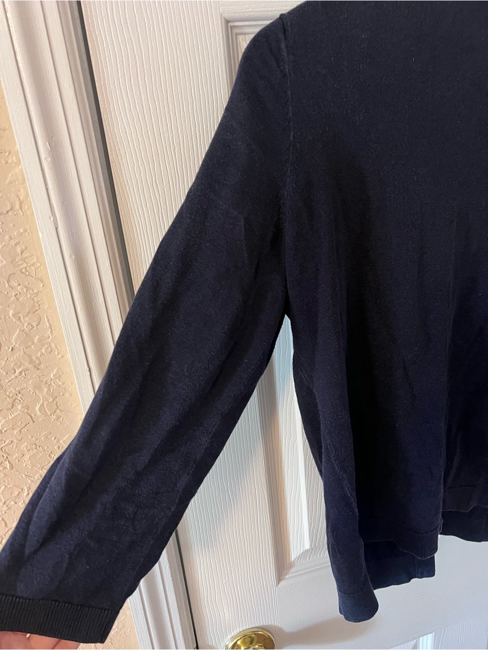 Talbots Navy Button-Front Cardigan Size M - Picture 4 of 8